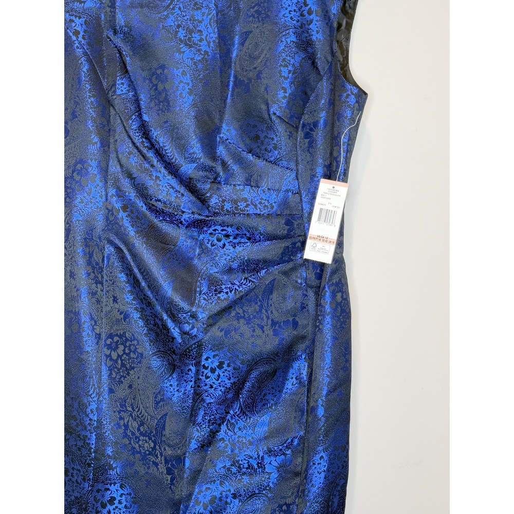 Black Label Evan-Picone Paisley Brocade Sheath Dress Purple Black 12 NWT - Picture 8 of 9